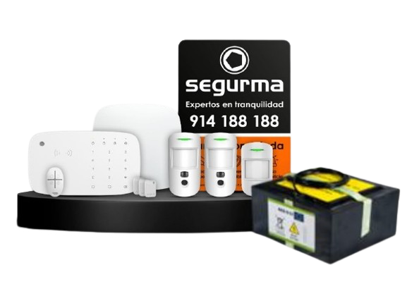 Kit Segurma con batería externa para naves y locales sin red